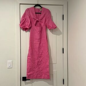 Farm Rio Cut Out Linen Dress - Sz XXS